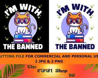 Libri proibiti Gatto PNG JPG: Download digitale per amanti dei libri