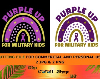Purple Up For Military Kids Png, Military Child Png, Purple Up Png, Military Kids Png, Purple Up Military Child Png, Family Png, Rainbow Png