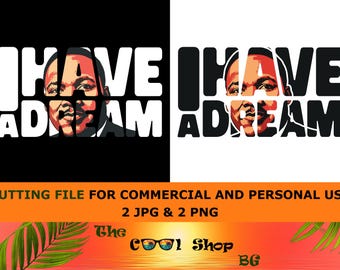 Ho un sogno PNG: MLK, Storia afroamericana, Juneteenth (Download digitale)