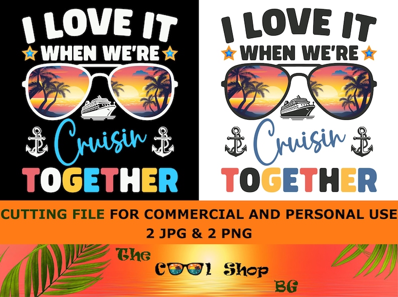 Chemise croisière png, J'adore quand nous naviguons ensemble, bateau de croisière png, chemises de vacances assorties png, croisière familiale png, équipage de croisière png image 1