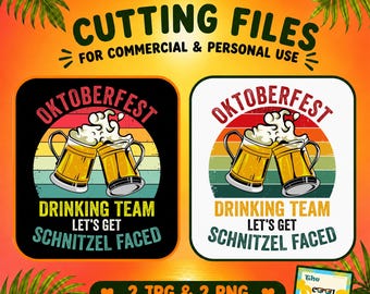 Oktoberfest Team Lets Get Schnitzel Faced German Shirt Png, Beer Lover Oktoberfest Crew Shirt Png