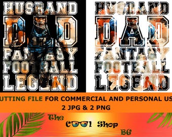 Husband Dad Fantasy Football Legend PNG: Cricut Cut Files (Digital Download)
