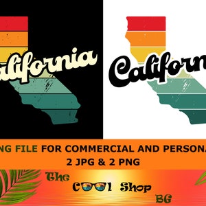 Retro California Vintage Sublimation Png, California Sunset Png Design, Mountains Trees Retro Sunset Png California Png,California State Png