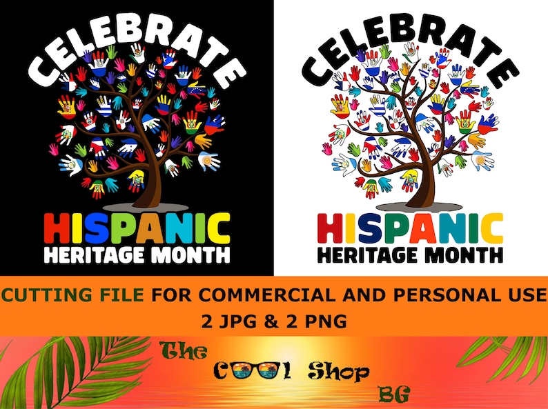 Celebrate Hispanic Heritage Month 2026 Png, Jpg, Shirt, Cricut Digital Download, Hispanic Heritage Month Shirt Design Png Jpg Sublimation image 1