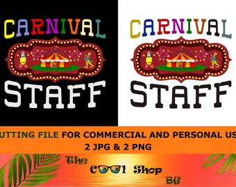 Carnival Staff Png - Circus Birthday Shirt, Birthday Outfit, Shirt Designs - Cricut DIY, Silhouette Cameo (Png, Jpg)