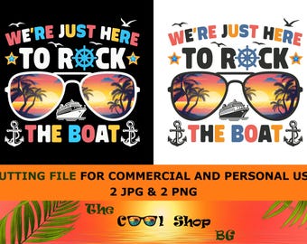 Rock The Boat Cruise PNG: Archivo digital de vacaciones para parejas (descarga digital)