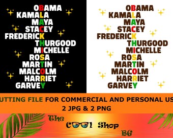 Black History Names Png, We Are Black History, Black History Month Png, Black Pride Png, Black Power Png, Black History Criut Sublimation