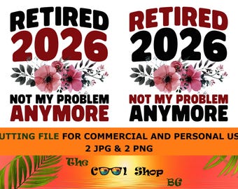 Ruhestand 2026 PNG Clipart: Ruhestand Design (Digitaler Download)