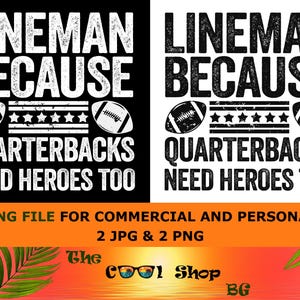 Lineman Heroes PNG: Football Player Design (Digital Download)