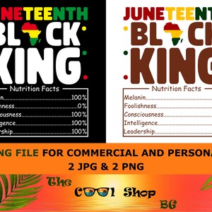 Juneteenth Black King png, voedingsfeiten melanine png digitale directe download, Juneteenth png, Afro-Amerikaanse mannen png, 19 juni 1865