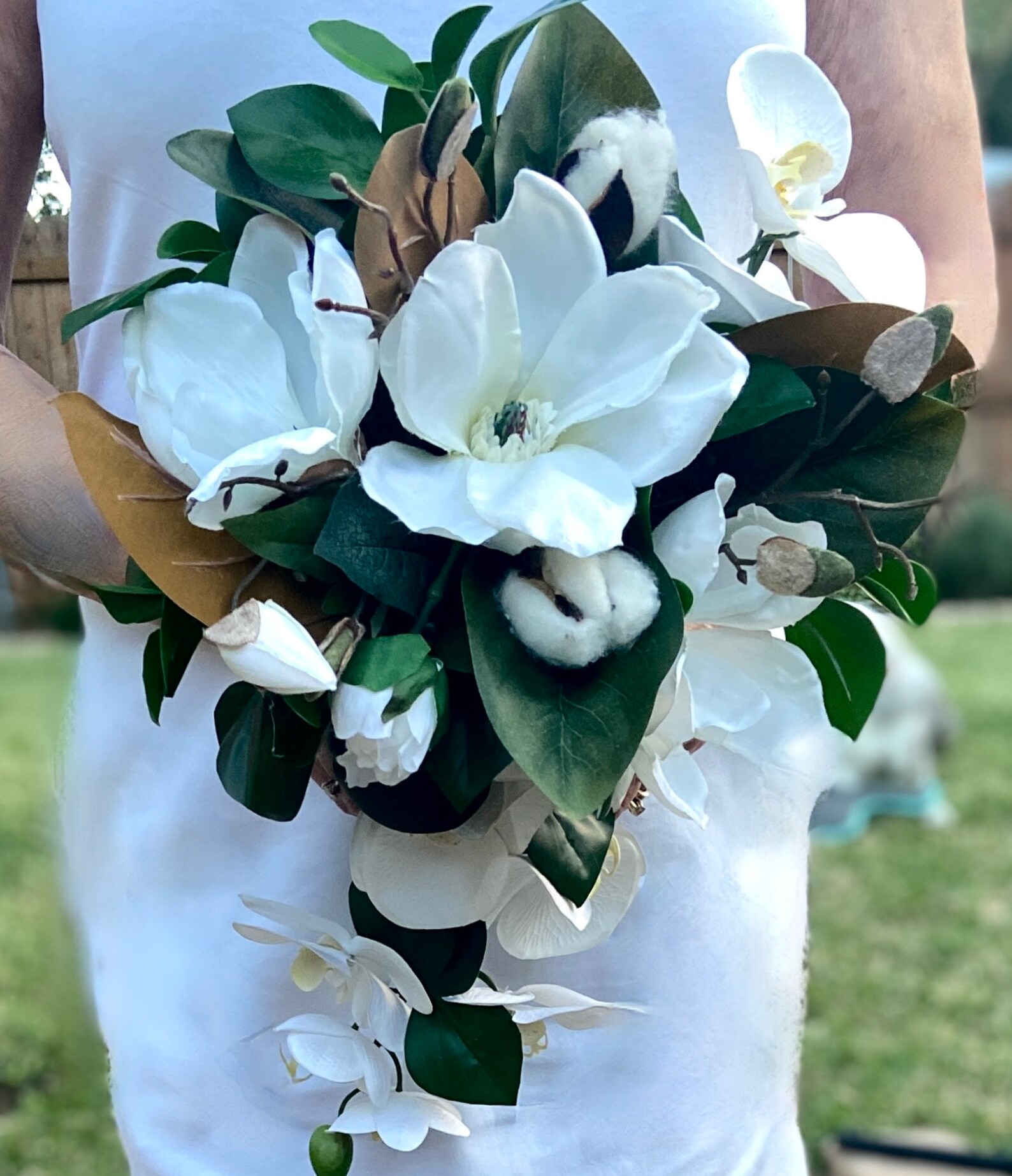 Magnolia Wedding Bouquet/cascading Bouquet/southern Etsy