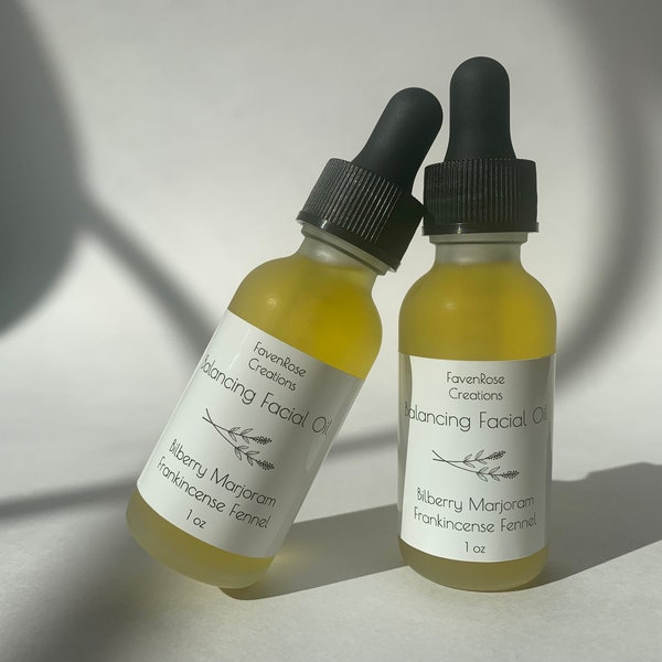 Balancing Facial Oil | Skin Firming |Balance Oil Production, Skin Tone, Texture | Bilberry, Marjoram, Frankincense, Fennel