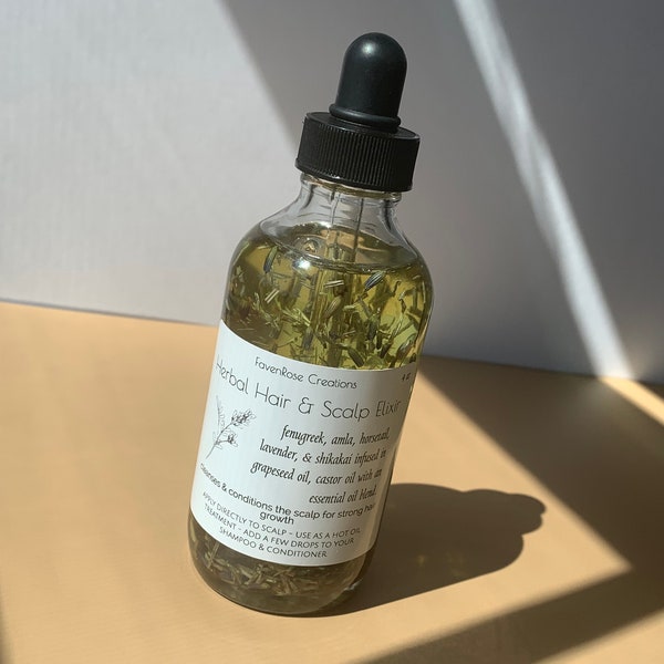 Herbal Hair & Scalp Elixir | Hair Growth Oil, Scalp Cleanser