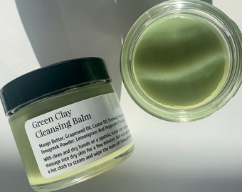 Green Clay, Fenugreek, Aloe Vera | Cleansing Balm | Facial Oil Cleanser