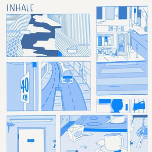 Inhale - Zine - Toronto - Art mural, Bande dessinée, Magazine, Illustration