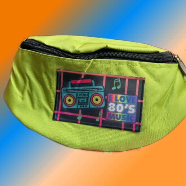 Fanny Pack met decoratieve patch - 90s Fanny Pack - 80s Fanny Pack - Retro - Iron on Patches - I Love 80s Music - LGBTQ