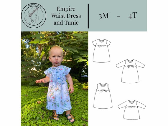 sewing pattern empire waist dress Jane Dress PDF Pattern main image 0