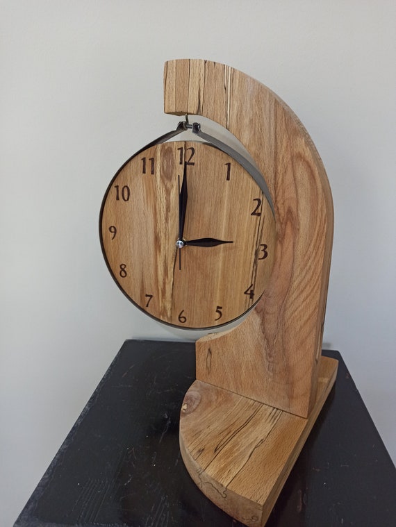 Handmade wooden table clock for home for office Etsy