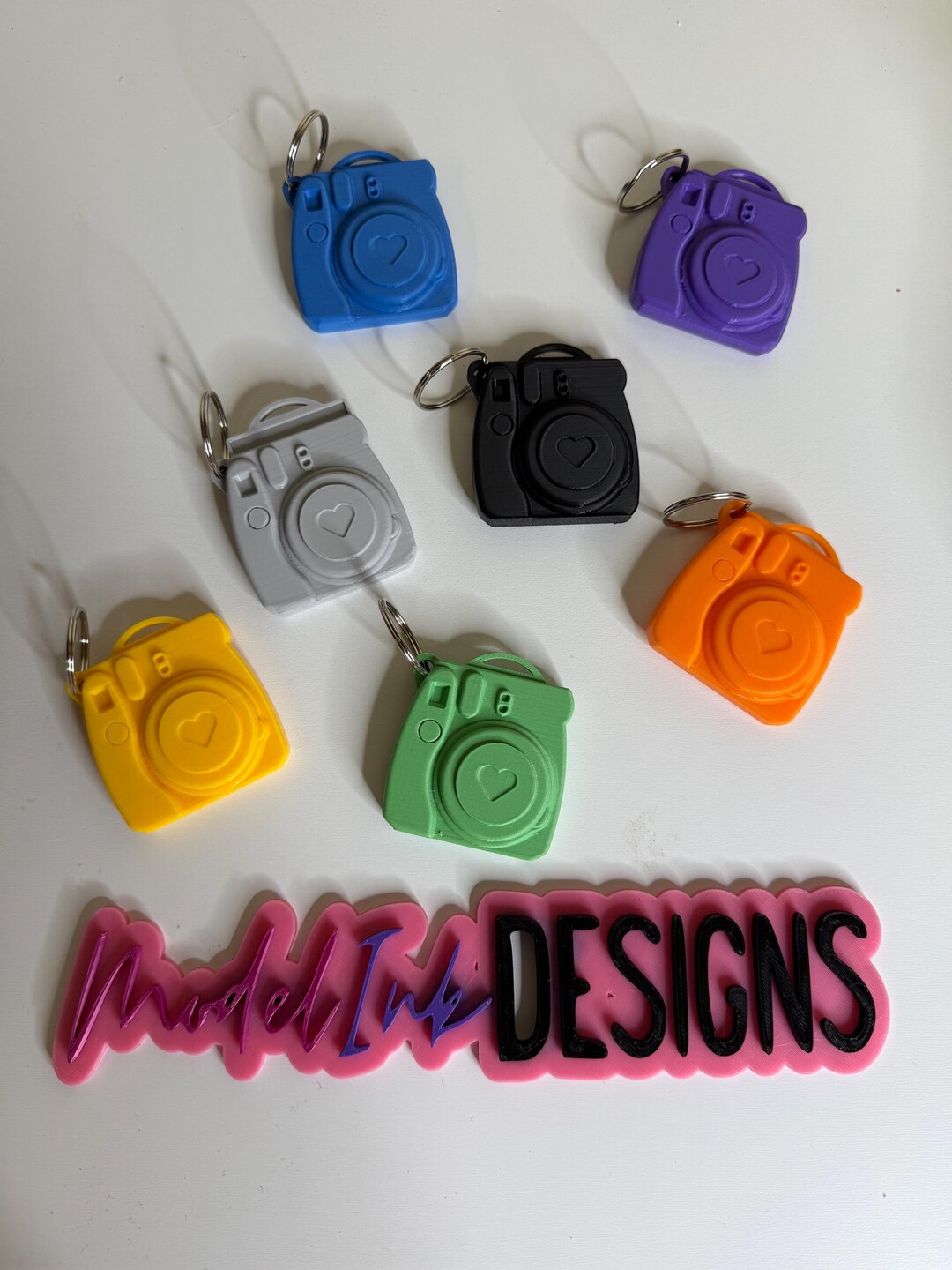 Custom Mini Camera Keychains With Photo Holder. Pull Out Personalized ...