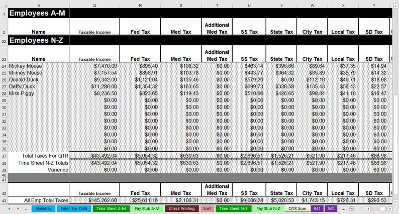 2022 Payroll Taxes W/ Check Printing  Etsy