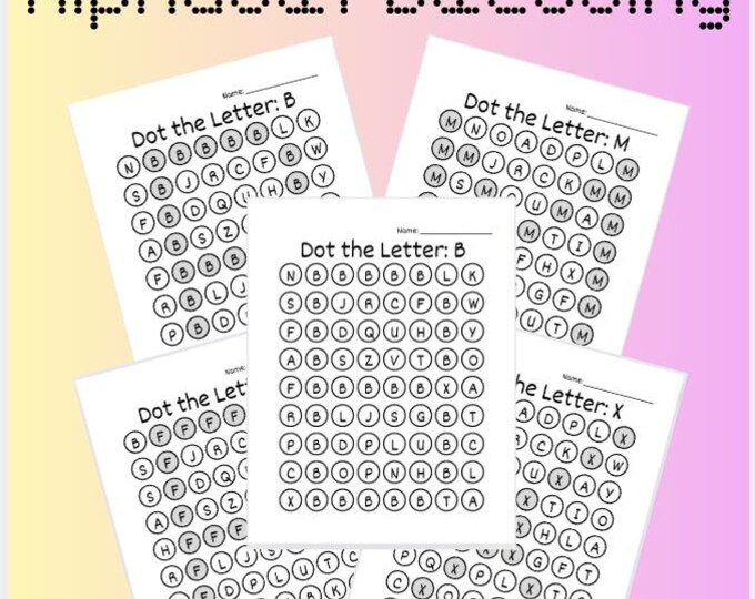 Dot the Letter - Alphabet Decoder - A to Z - Etsy