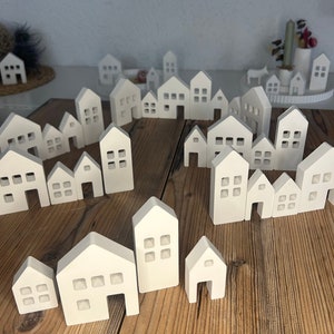 Set of 4 light houses houses light house house house set decorative houses decoration Raysin handmade