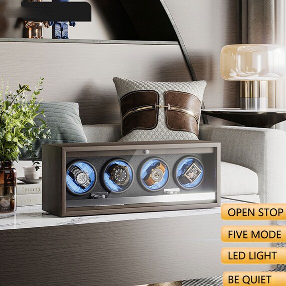 Personalized Name Automatic Watch Winder Mechanical Rotation Etsy