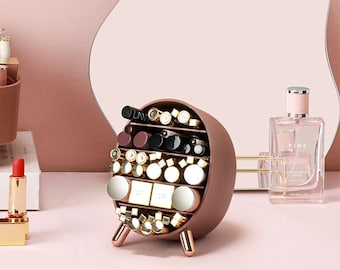 Mini Cosmetics Storage Box | Customized Name Makeup Cases |  Eyebrow Pencil Lipstick Eye Shadow Lip Box | Enamel Grid Glaze Compartment Box