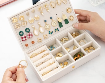 Details about   48 Shell Ring Box Velvet Stud Earring Jewelery Case Wholesale USA SELLER 77cents 