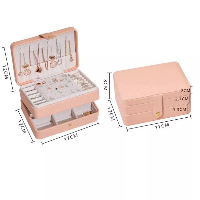 2 Layer Jewelry Organizer Box Customized Name Jewelry Cases - Etsy
