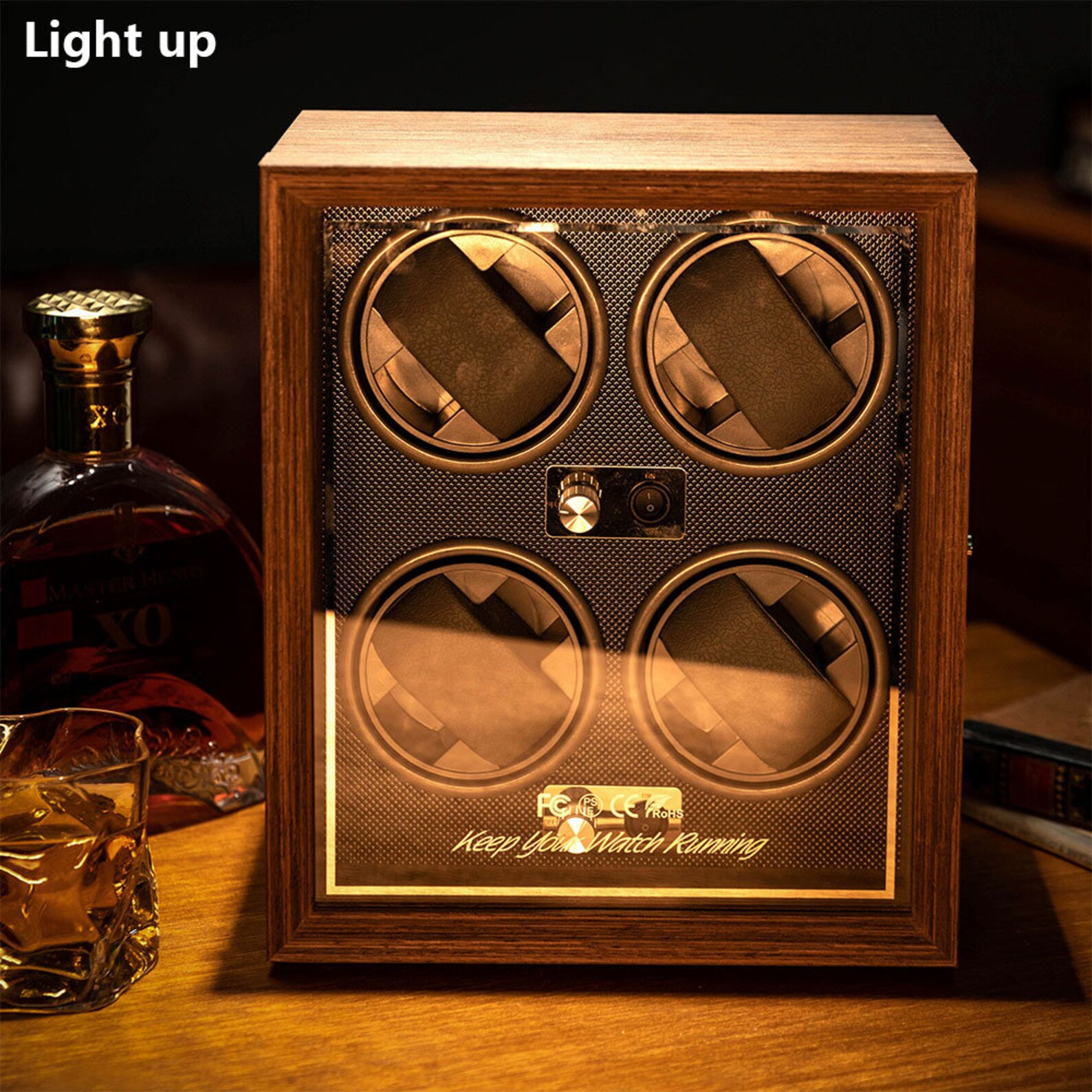 Personalized Name Watch Winders Box Rotator Watch Holder Wood Etsy