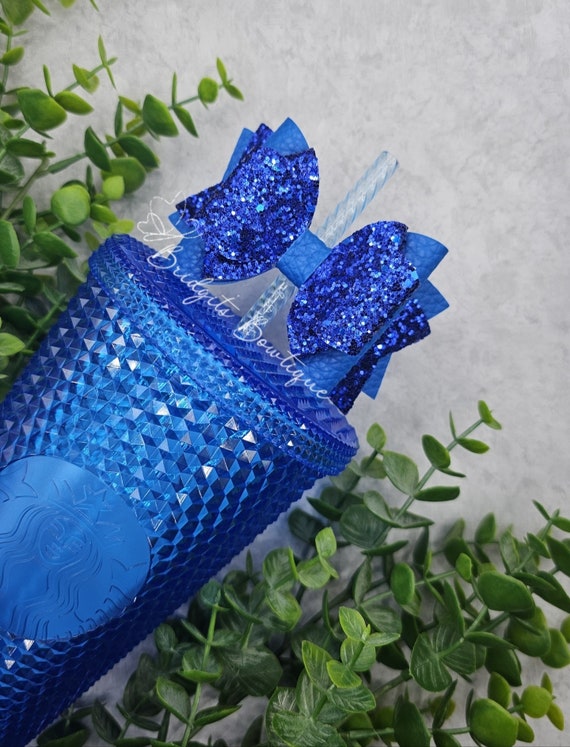 Blue Iris Glitter Stanley Tumbler Bow | Stanley Yeti Simple Modern Starbucks  | 40 Oz Topper | Stanley Accessories | Cup Accessories Bows - Etsy