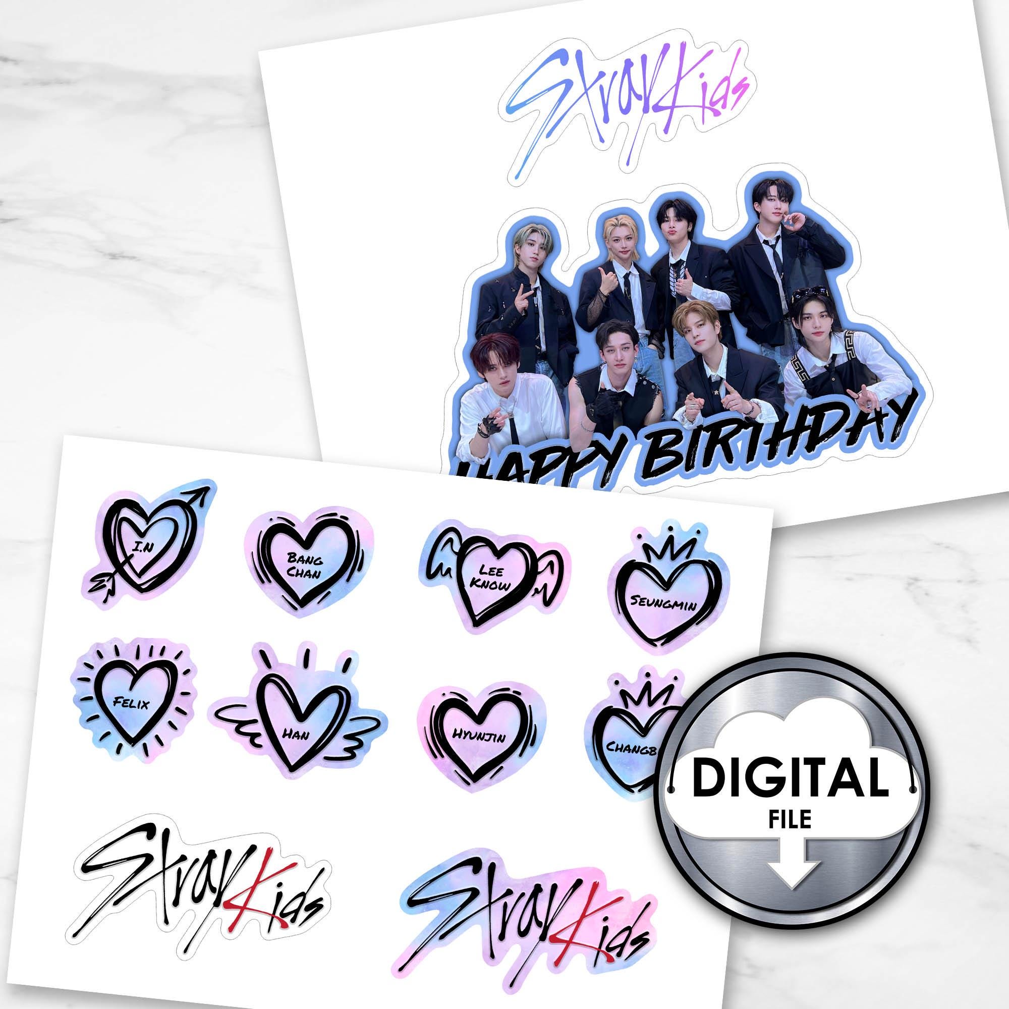 DIY Kpop Stray Kids Birthday Cake Decoration Topper Instant Digital  Download Printable Customizable A5WC5 Kids Party - Etsy Norway, image size:2000x2000