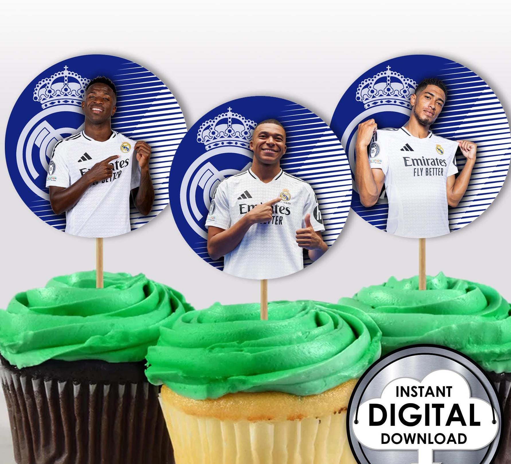 24 Stück 3D-Fußball-Cupcake-Topper, Partyringe Für Kuchen & Muffins – Sport-Deko Für Geburtstage