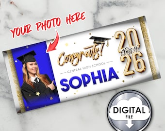 2026年卒業記念チョコレートバー包装紙（デジタル印刷用）