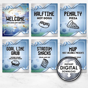 Editable Soccer Football Argentina Messi Birthday Printable Table Signs, Tent Cards Dessert, Food, Drinks Digital DIY Instant Download 6Q2C8