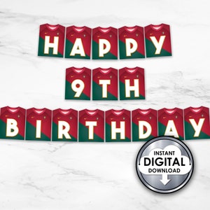 Banner Digital Imprimible Fútbol Futbol Cristiano Ronaldo Cumpleaños Digital Imprimible 1T30D Fiesta Infantil CR7