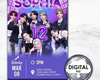 STRAYKIDS Dominate Digital TICKET, TOUR, Custom Editable Printable
