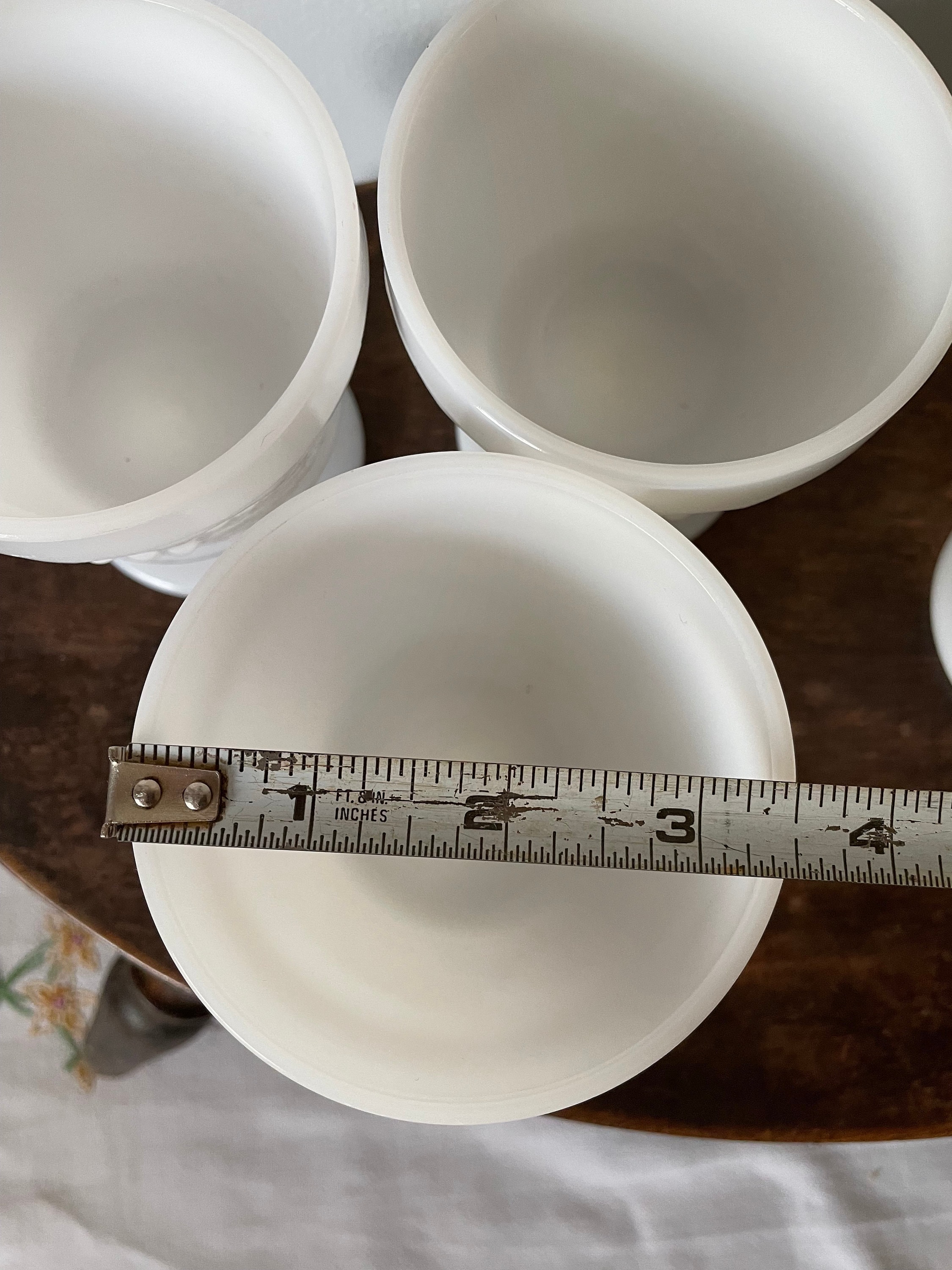 Vintage Milk Glass Dessert Cups Etsy