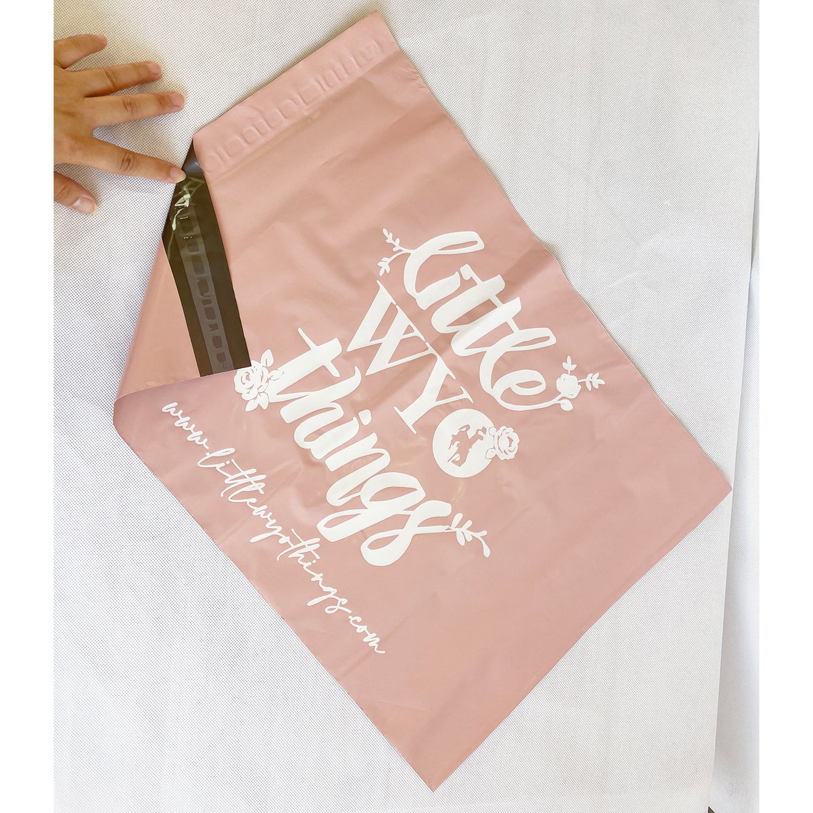 100 customized pink poly pouches highquality poly bags Etsy