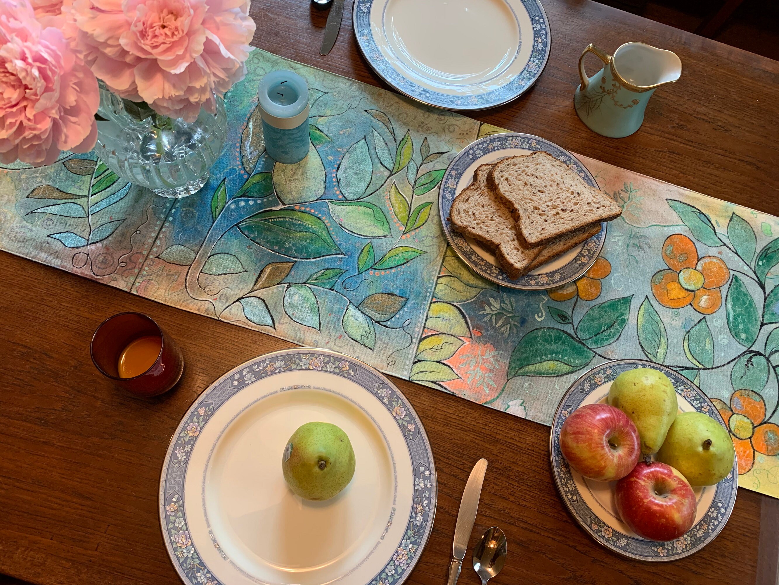Original hand painted table runners Handmade on sale Etsy