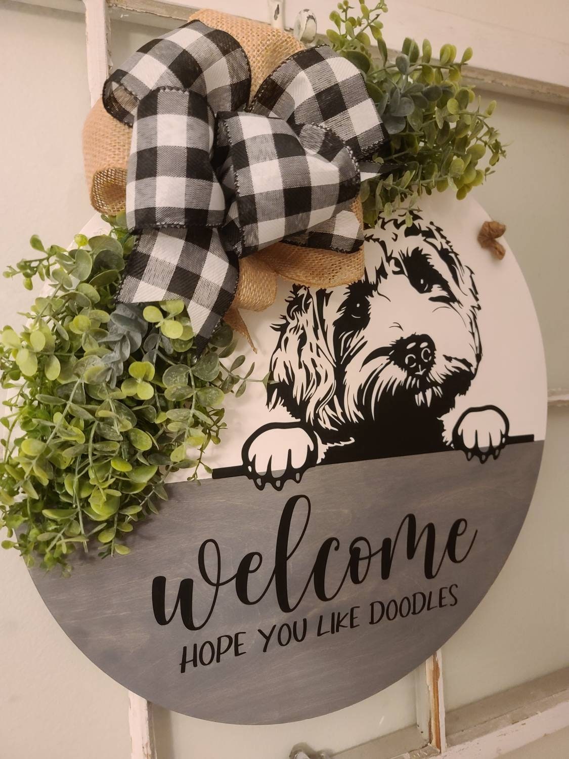 Front Door Decor Labradoodle or Goldendoodle Pet Door Hanger Etsy