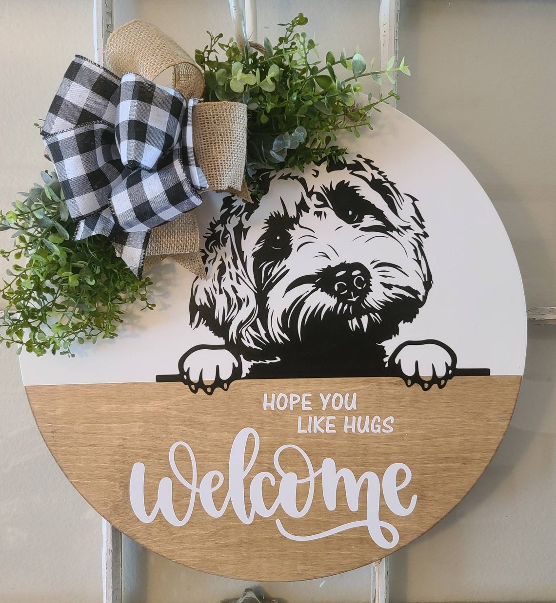 Labradoodle Goldendoodle Pet Door Hanger Doodle door Sign Etsy