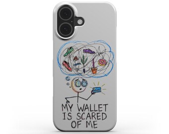 Funda para teléfono con estampado Naive Messy: fina, a presión, acabado brillante y protección.