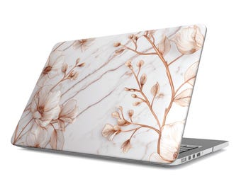 Marble Flower MacBook Case | Slim Protective Cover