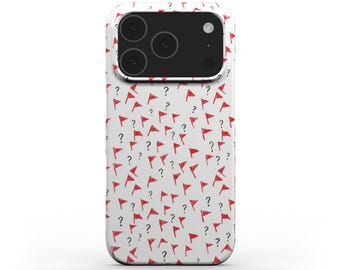 Funda para teléfono con estampado de bandera roja: carcasa fina a presión, acabado brillante, protección