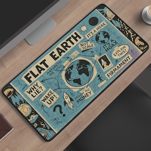 Funny Conspiracy Desk Mat, Office Decor, Mouse Pad, Desk Accessories, Work From Home Gift
