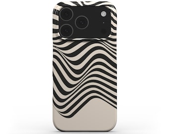 Funda para teléfono con estampado Bauhaus Wave: carcasa fina con cierre a presión, acabado brillante y protección.