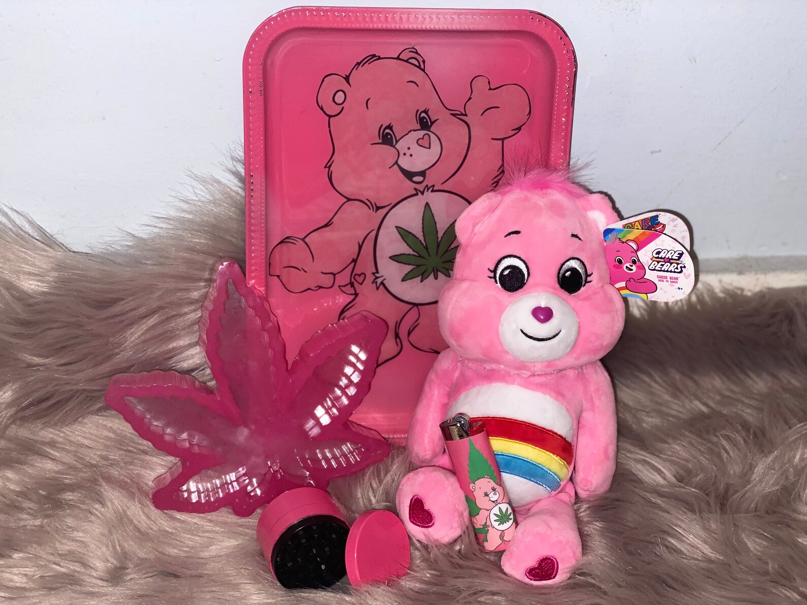 Care Bear Rolling Tray/ Stash Jar Set Etsy