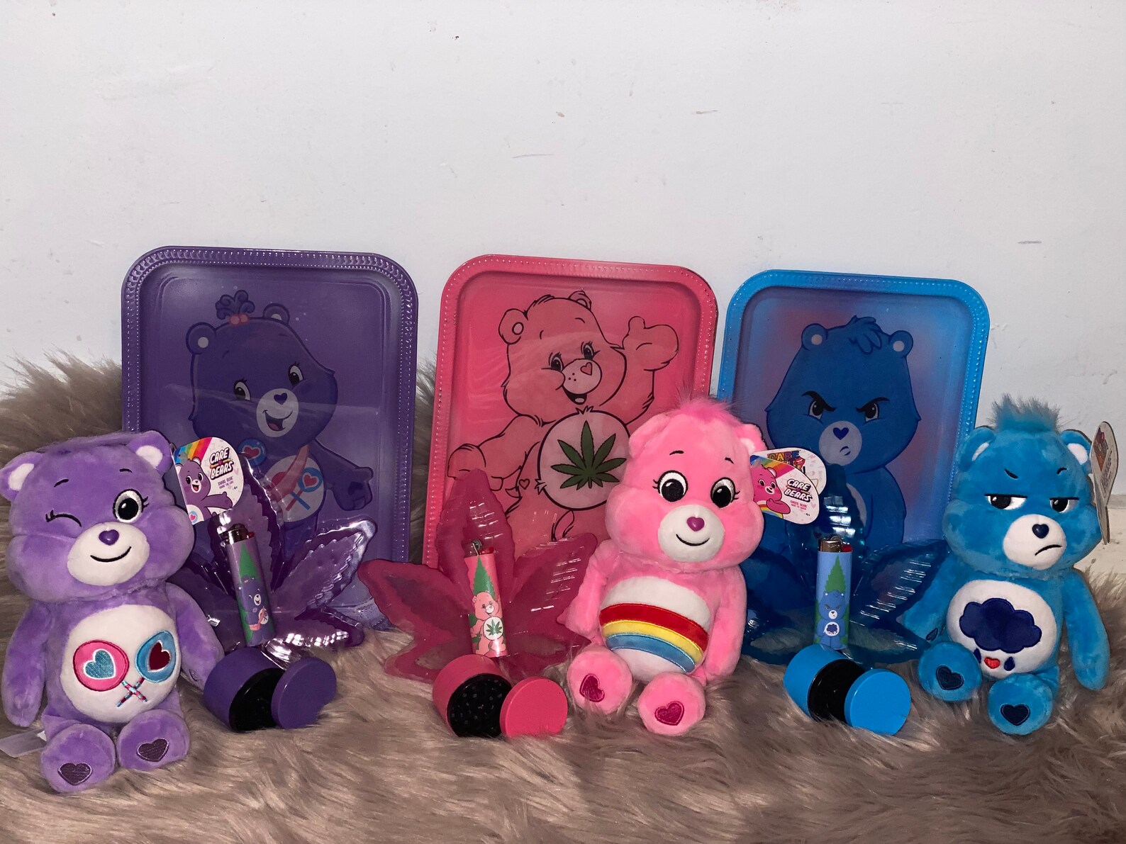 Care Bear Rolling Tray/ Stash Jar Set Etsy